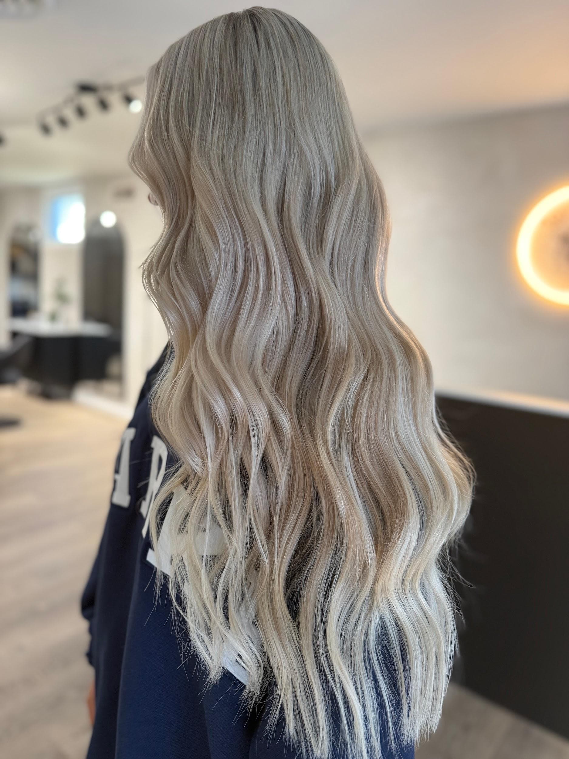 Lived-in blonde balayage with bright dimensional highlights — Lost Sheep Salon Pittsburgh